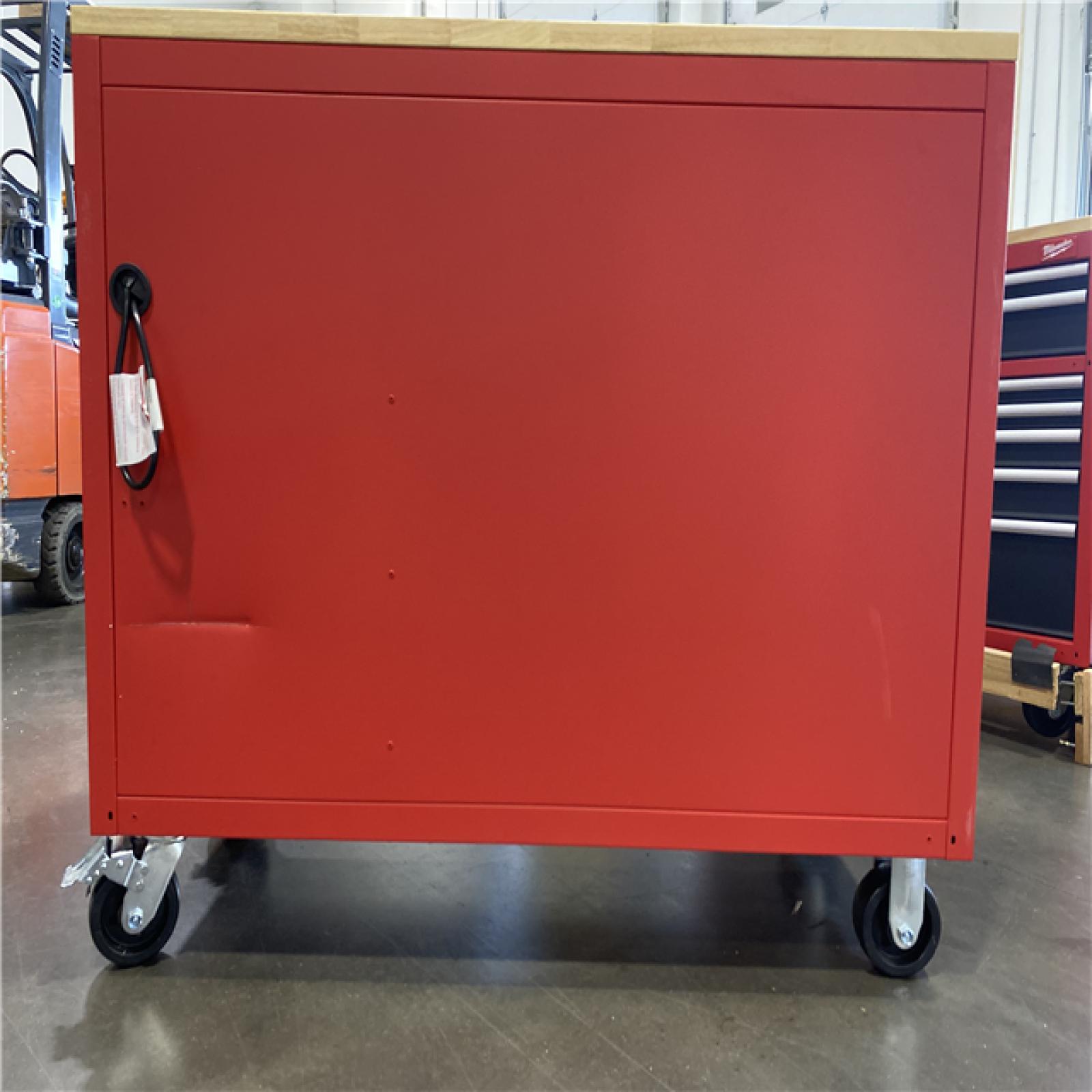 DALLAS LOCATION - Milwaukee Tool Storage 52 in. W Heavy Duty Red Mobile Workbench Cabinet