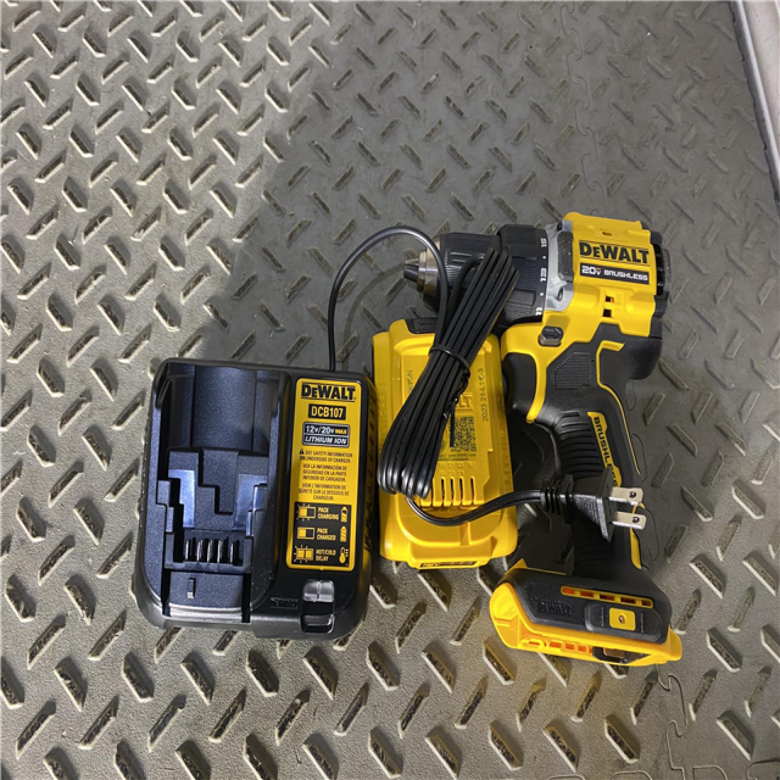 Houston location AS-IS DeWalt ATOMIC COMPACT SERIESâ„¢ 20V MAX* Brushless Cordless 1/2 in. Drill/Driver