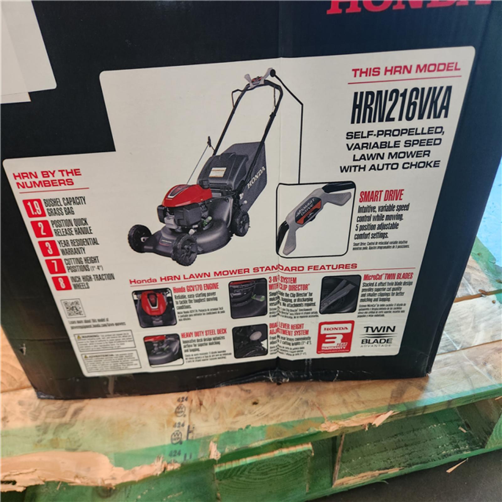 California AS-IS Honda Hrn Self Propelled Variable Speed Lawn Mower W/ Auto Choke