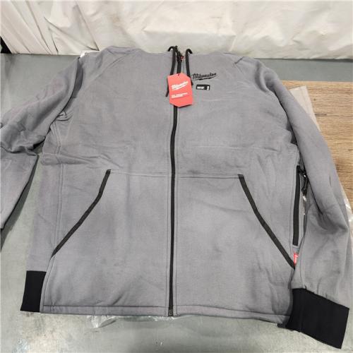 AS-IS Milwaukee M12 12-Volt Cordless Gray Heated Jacket Hoodie Kit (X-Large)