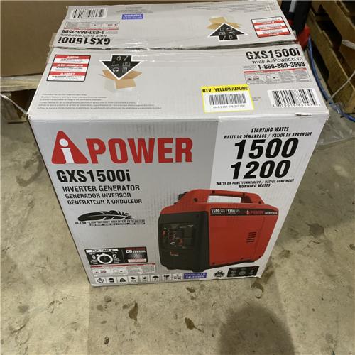 Houston location AS-IS  A-IPOWER 1500-Watt Recoil Start Gasoline Powered Ultra-Light Inverter Generator with 60cc OHV Engine and CO Sensor Shutdown