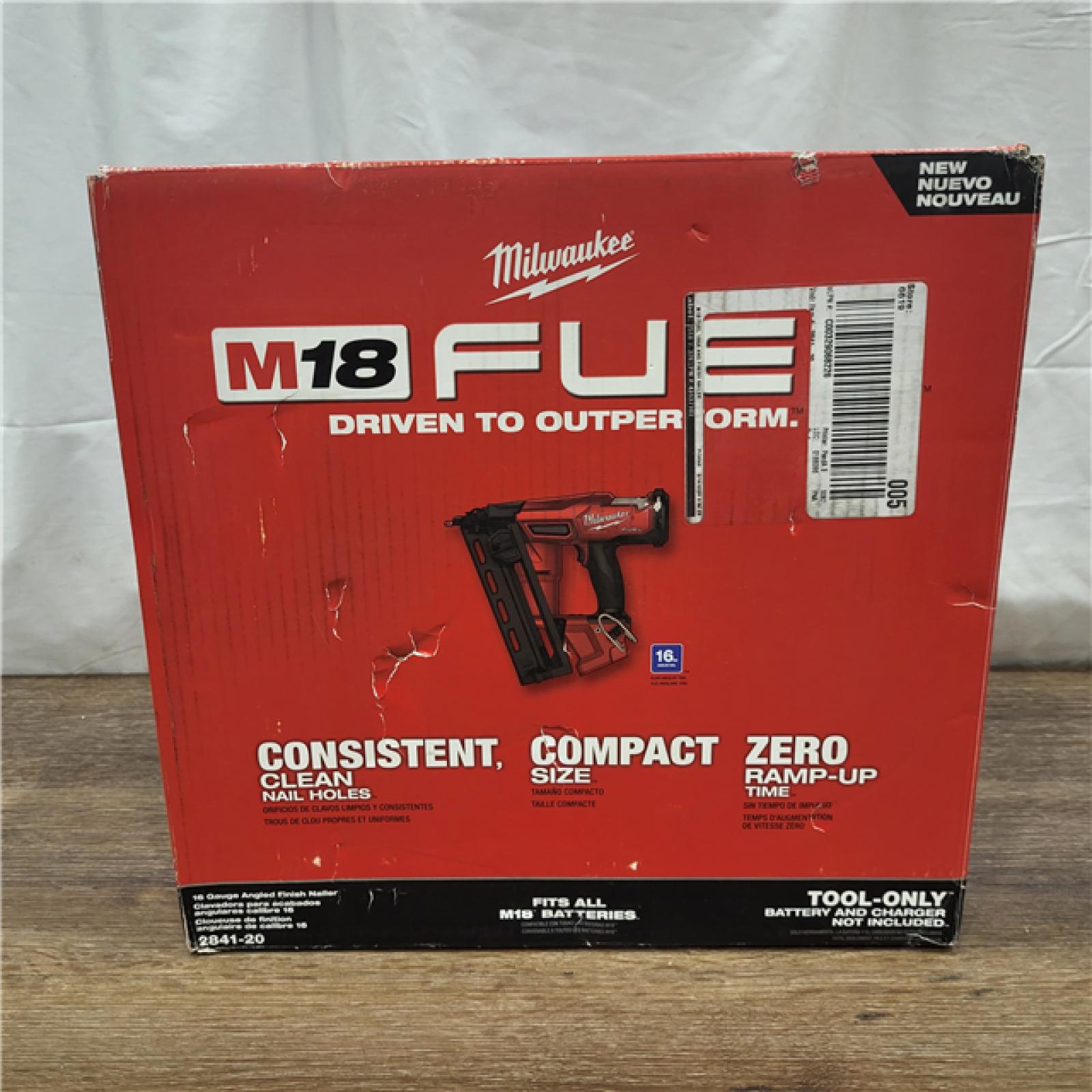 AS-IS Milwaukee 2841-20 18V Cordless Gen II 16 Gauge Angled Finish Nailer (Tool Only)