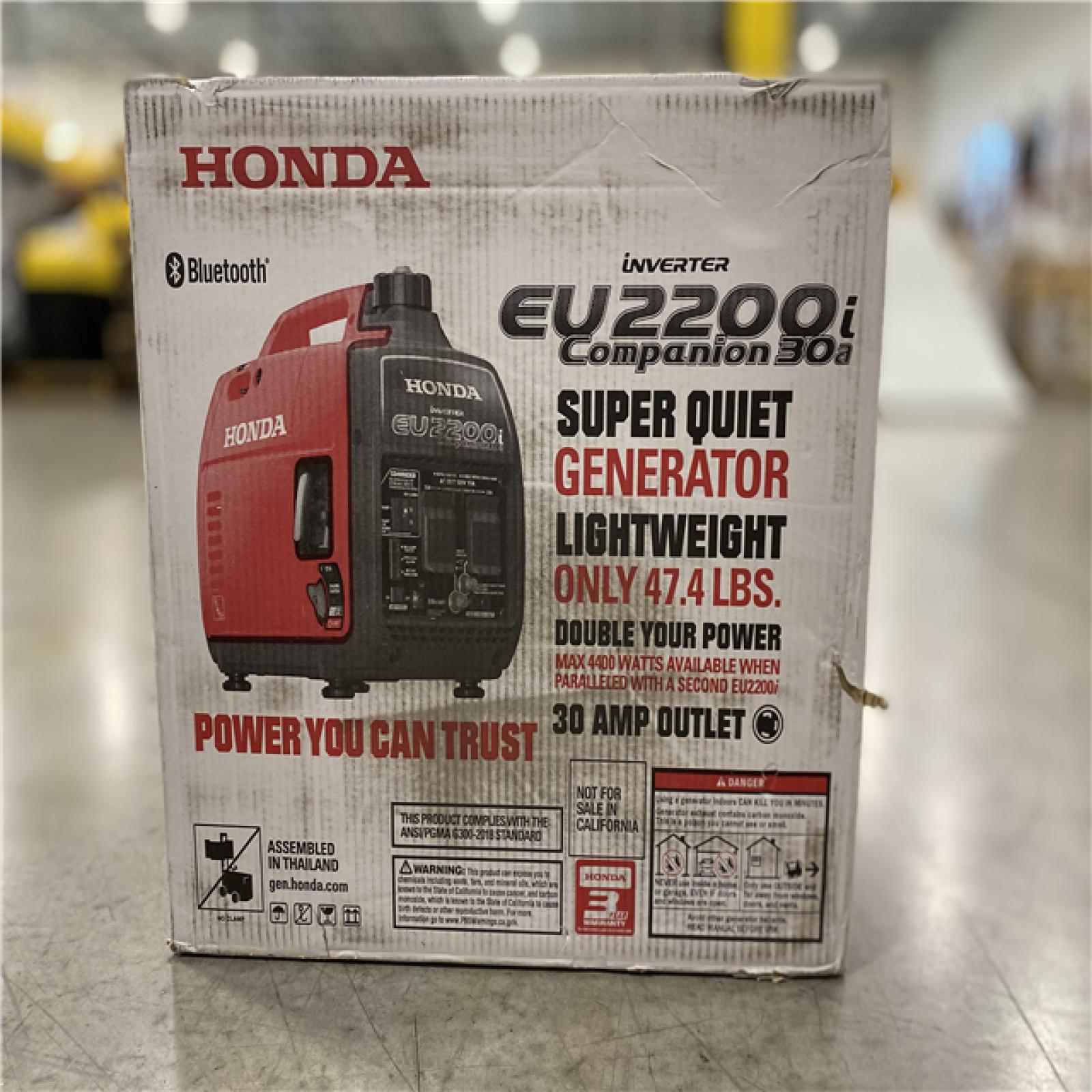 NEW! -Honda 2200-Watt Remote Stop/Recoil Start Super Quiet Bluetooth Companion Inverter Generator with CO Shutdown and 30 Amp Outlet