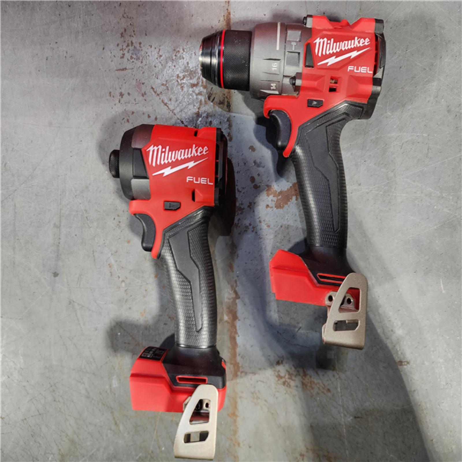 HOUSTON LOCATION - AS-IS (APPEARS LIKE NEW) Milwaukee M18 FUEL 18V Lithium-Ion Brushless Cordless Hammer Drill and Impact Driver Combo Kit (2-Tool) with 2 Batteries