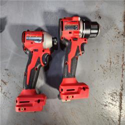 HOUSTON LOCATION - AS-IS (APPEARS LIKE NEW) M18 18V Lithium-Ion Brushless Cordless Compact Drill/Impact Combo Kit (2-Tool) W/(2) 2.0 Ah Batteries, Charger & Bag