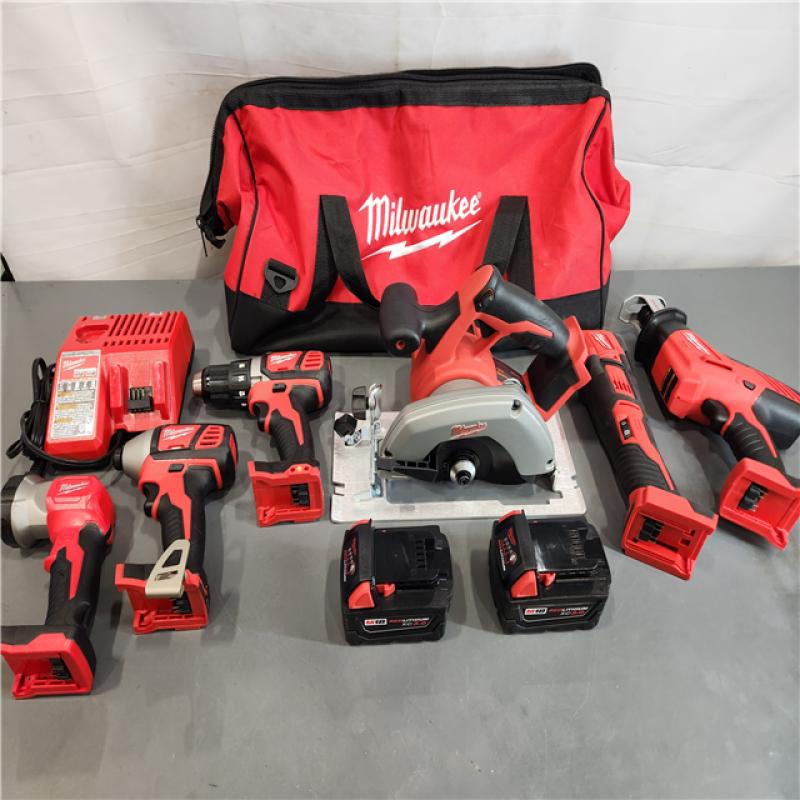 Milwaukee 2691-26 18V M18 Lithium-Ion Cordless 6-Tool Combo Kit 3.0 Ah