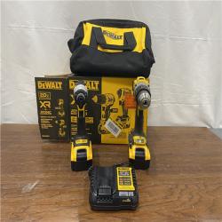 AS-IS DEWALT 20V MAX XR Hammer Drill and ATOMIC Impact Driver 2 Tool Cordless Combo Kit with (2) 4.0Ah Batteries, Charger, and Bag