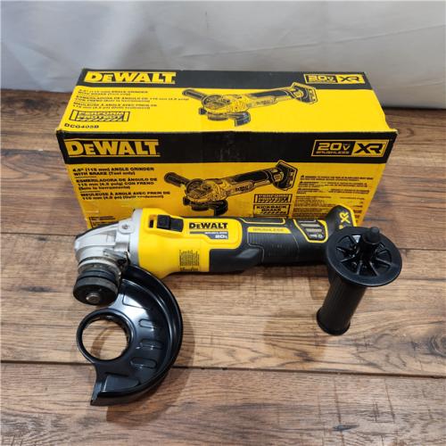 AS-IS DeWalt 20V MAX XR Cordless Brushless 4.5 in. Slide Switch Small Angle Grinder with Kickback Brake (Tool Only)