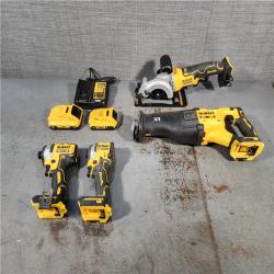 HOUSTON LOCATION - AS-IS DEWALT 4 TOOL COMBO KIT W/ (2) BATTERY & CHARGER