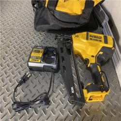 Houston location AS-IS DeWalt DCN660D1 20V 16 Gauge Cordless Angled Finish Nailer Kit W/ 2Ah Battery