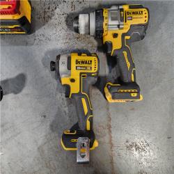 HOUSTON LOCATION - AS-IS DEWALT 20V MAX Cordless Brushless Hammer Drill/Driver 2 Tool Combo Kit with FLEXVOLT ADVANTAGE