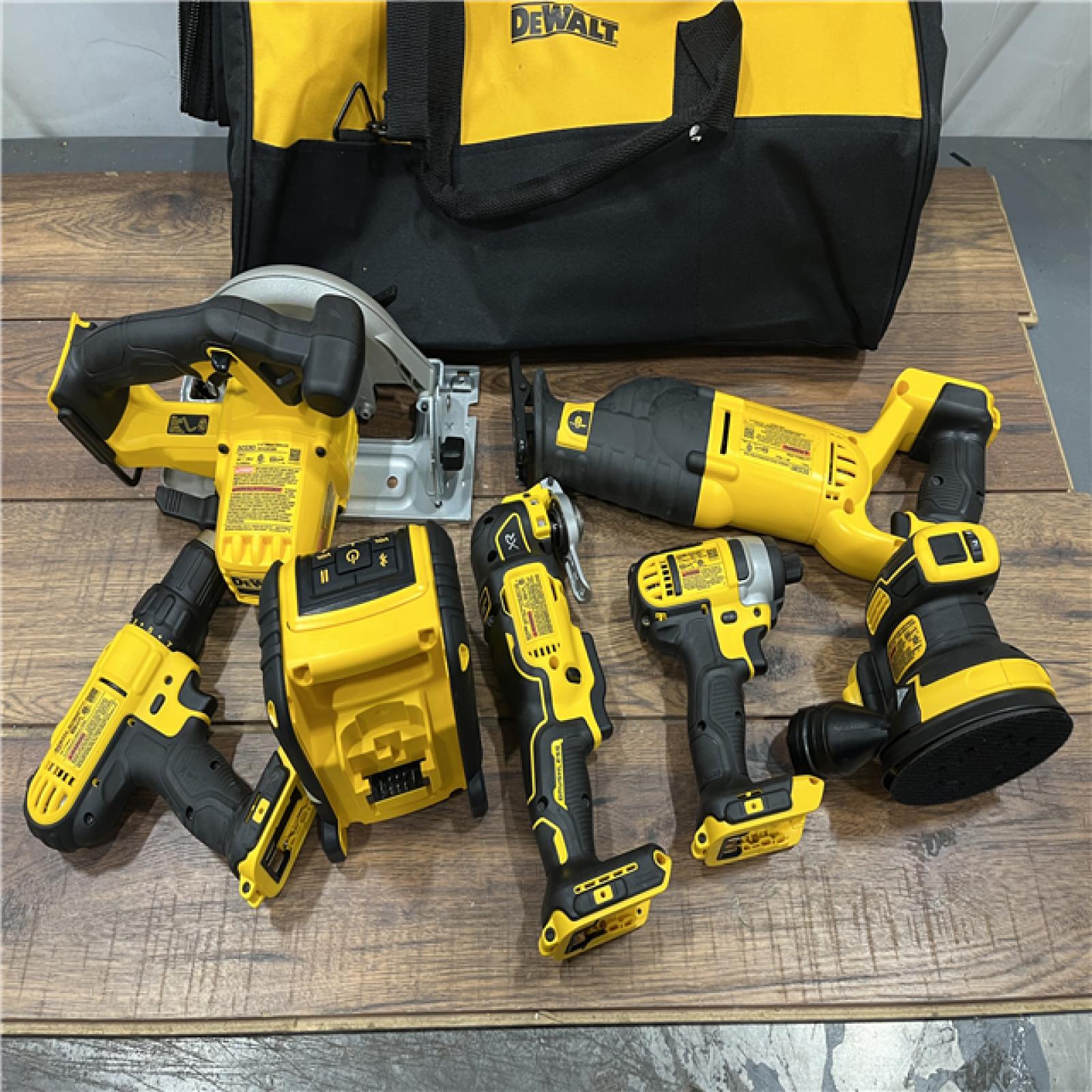 AS-IS DEWALT DCK771D1M1 20V MAX Cordless 7-Tool Combo Kit