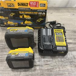 AS-IS DeWalt 20V MAX POWERSTACK DCBP315-2C Lithium-Ion 1.7Ah and 5Ah Battery and Charger Starter Kit 3 Pc