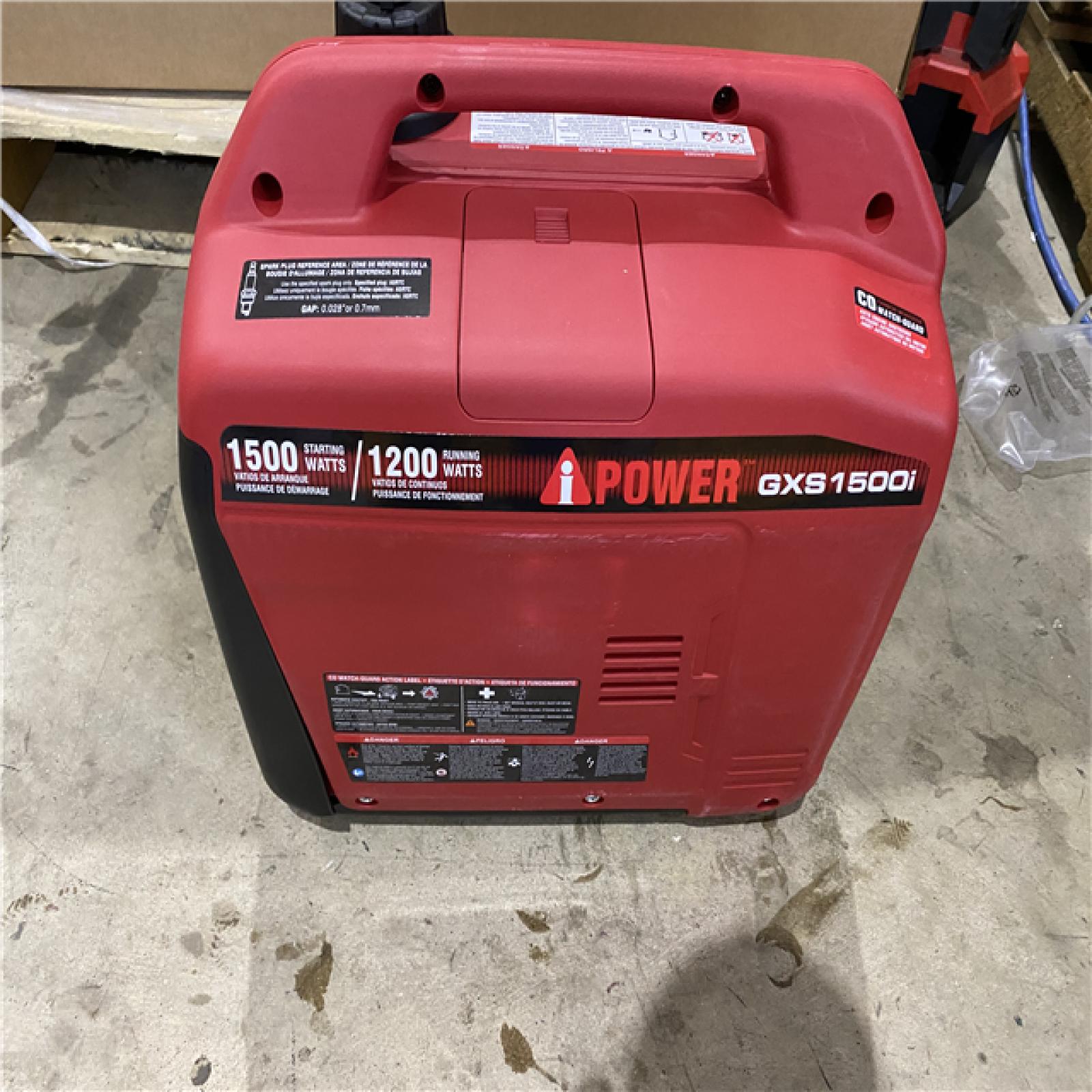 Houston location AS-IS  A-IPOWER 1500-Watt Recoil Start Gasoline Powered Ultra-Light Inverter Generator with 60cc OHV Engine and CO Sensor Shutdown