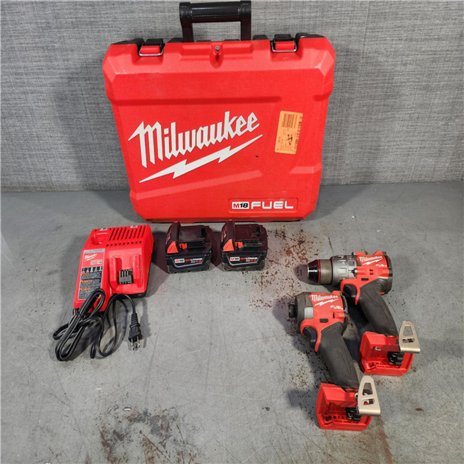 Milwaukee M18 FUEL 18V Lithium-Ion Brushless Cordless Hammer Drill and Impact Driver Combo Kit (2-Tool) with 2 Batteries