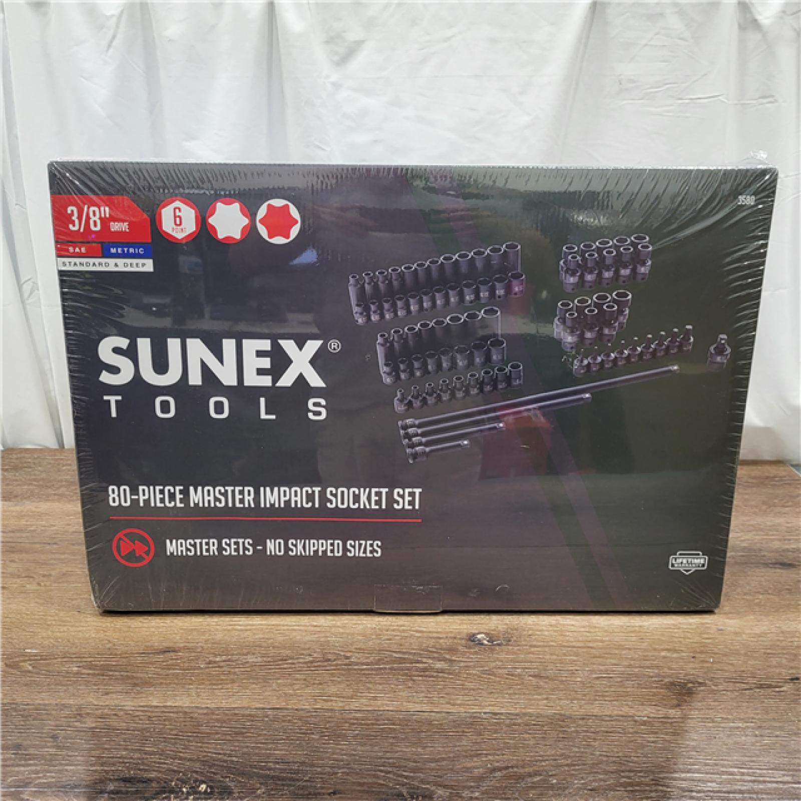 NEW! Sunex 80-Piece 3/8-Inch Drive Master Impact Socket Set