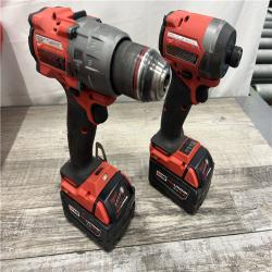 AS-IS MILWAUKEE M18 FUEL 18V Lithium-Ion Brushless Cordless Hammer Drill and Impact Driver Combo Kit (2-Tool) with 2 Batteries