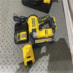 Houston location AS-IS DEWALT ATOMIC 20V MAX Lithium Ion Cordless 23 Gauge Pin Nailer Kit with 2.0Ah Battery and Charger