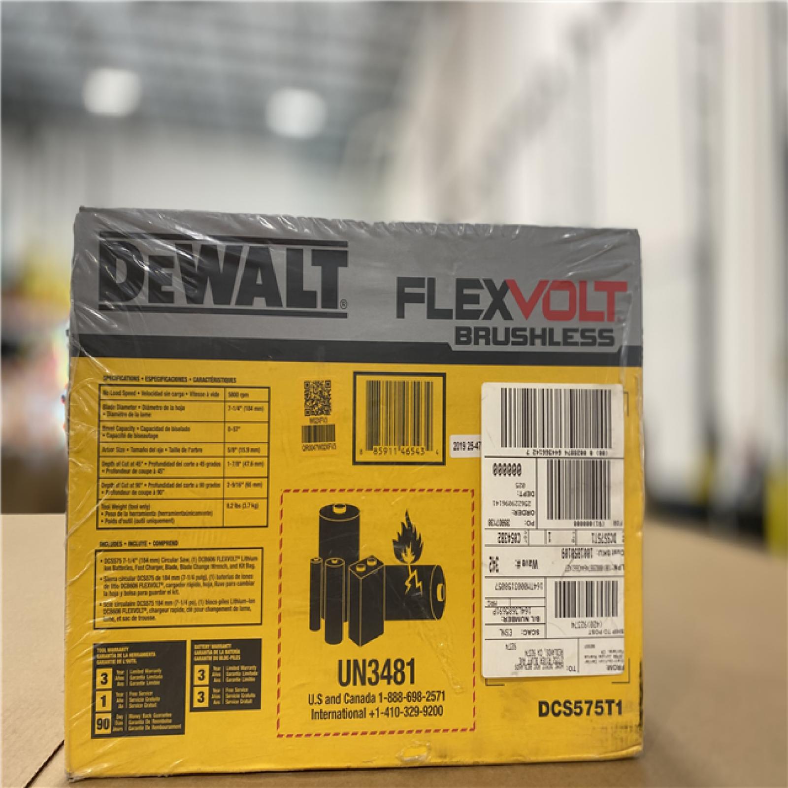 NEW! - DeWalt 60V MAX FlexVolt 7-1/4 Brushless Circular Saw Kit, 1 Battery