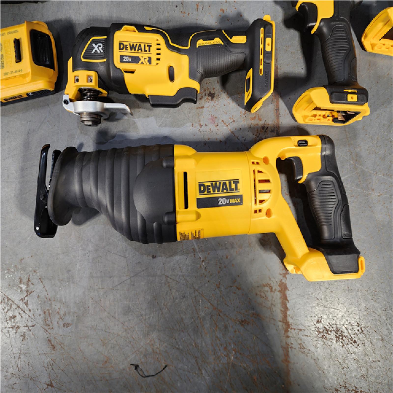 HOUSTON LOCATION - AS-IS (APPPEARS LIKE NEW) DEWALT  20V MAX Lithium-Ion Brushless Cordless 5-Tool Combo Kit 4.0