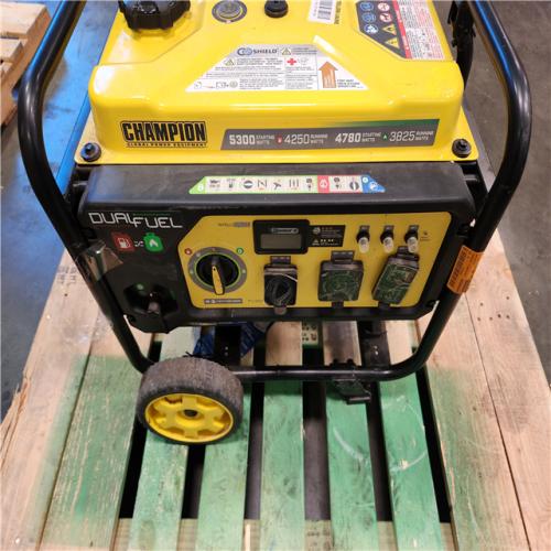 California AS-IS Champion Power Equipment 4250-Watt Recoil Start Duel Fuel Generator