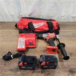 AS-IS M18 FUEL 18V Lithium-Ion Brushless Cordless 1/2 in. Hammer Drill Driver Kit with Two 5.0 Ah Batteries and Hard Case