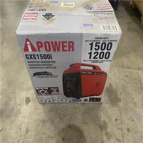 Houston location AS-IS A-IPOIWER 1500-Watt Recoil Start Gasoline Powered Ultra-Light Inverter Generator with 60cc OHV Engine and CO Sensor Shutdown