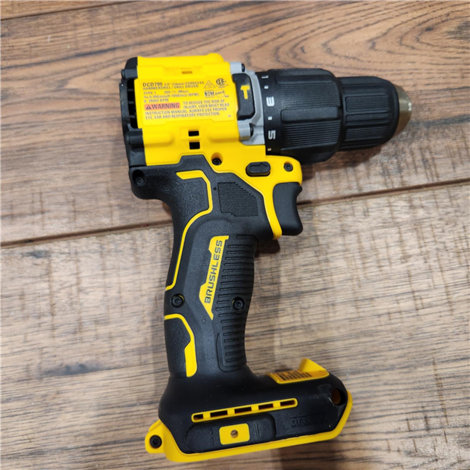 AS-IS ATOMIC 20-Volt Lithium-Ion Cordless 1/2 in. Compact Hammer Drill with 3.0Ah Battery, Charger and Bag