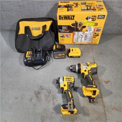 HOUSTON LOCATION - AS-IS DEWALT 20V MAX Cordless Brushless Hammer Drill/Driver 2 Tool Combo Kit with FLEXVOLT ADVANTAGE