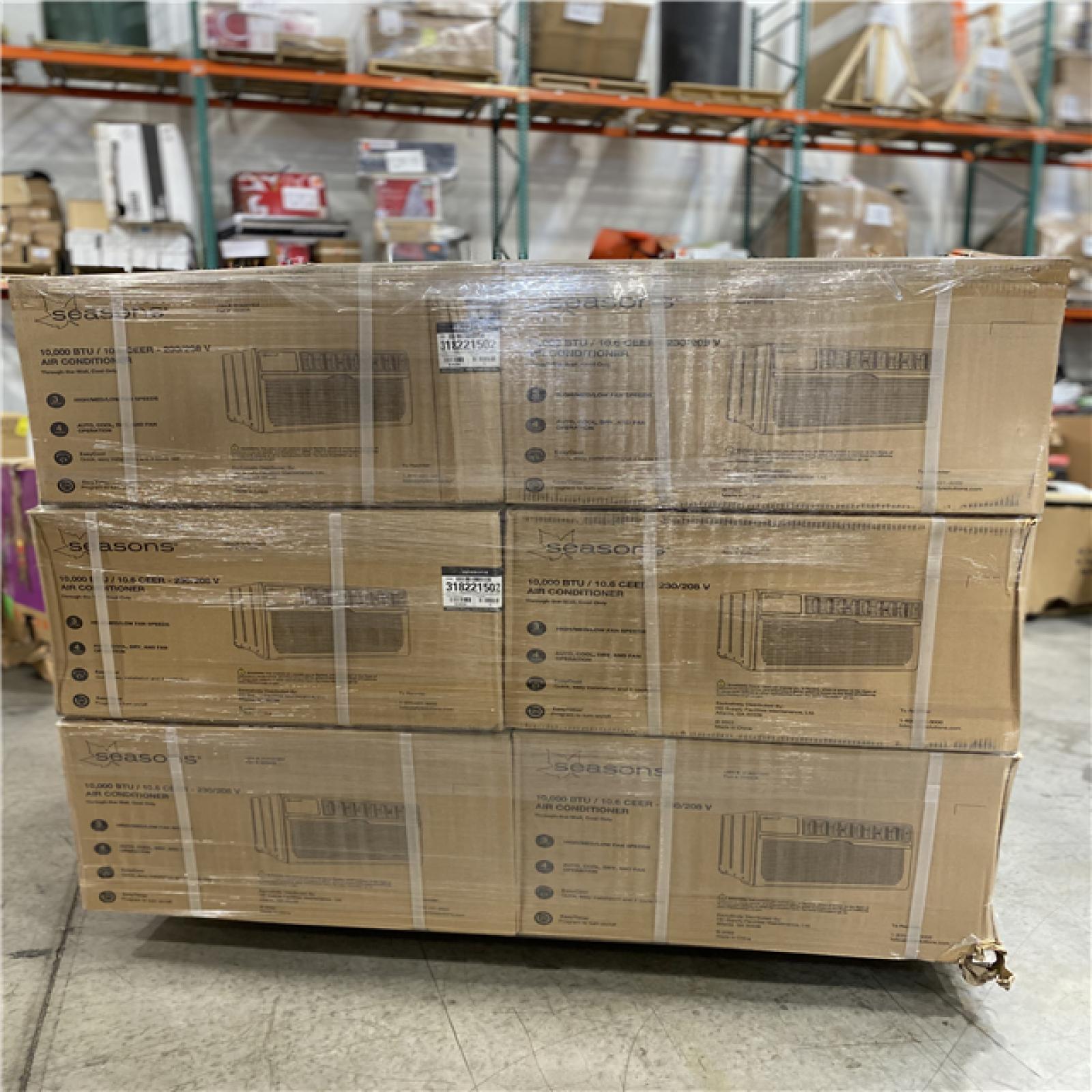 DALLAS LOCATION - Seasons® 10,000 Btu 230/208-Volt Through-The-Wall Cool-Only Air Conditioner PALLET - (12 UNITS)