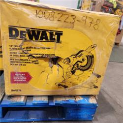 Dallas Location - NEW- DEWALT 15 Amp Corded 12 in. Double Bevel Sliding Compound Miter Saw, Blade Wrench and Material Clamp