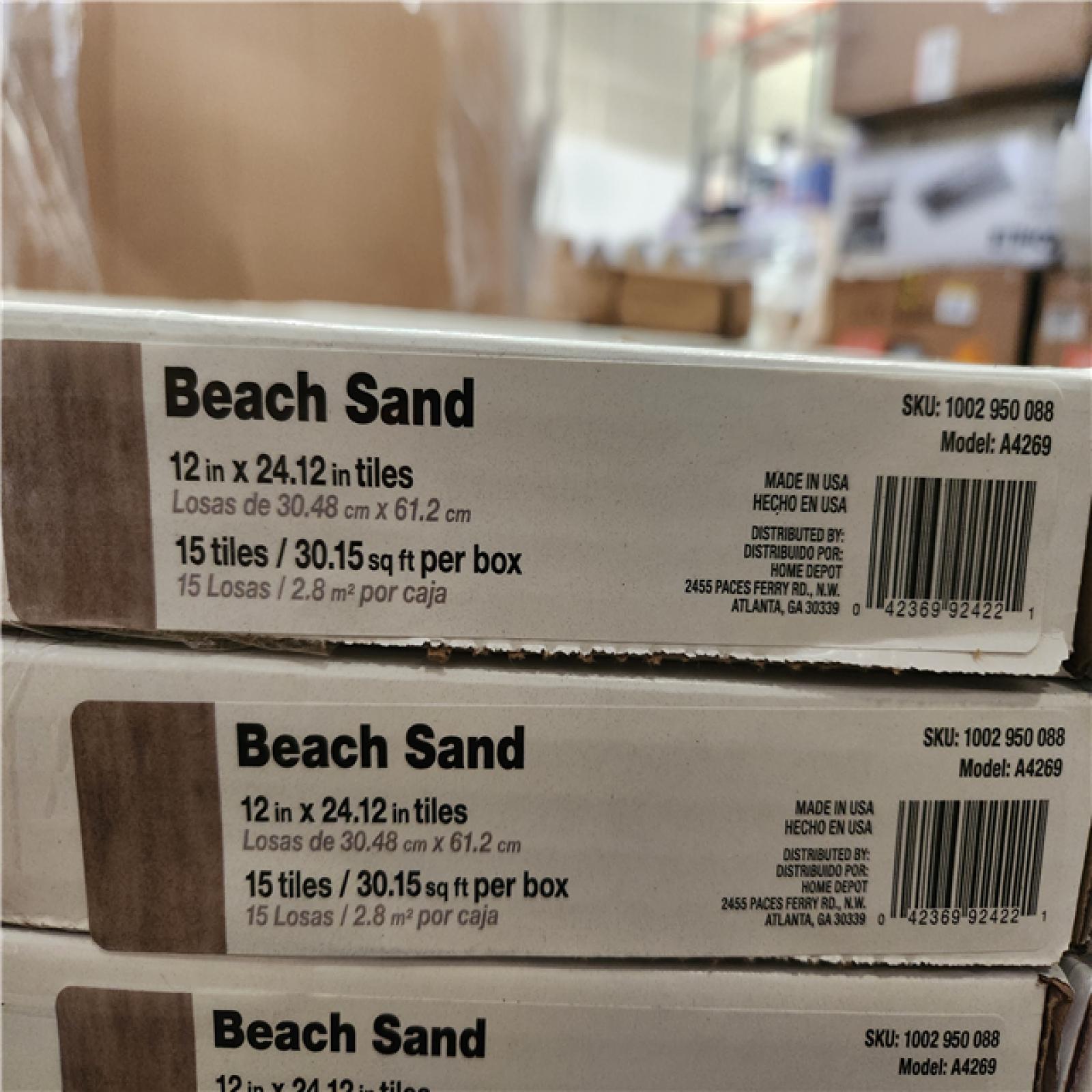 Phoenix Location TrafficMaster Beach Sand 3 MIL x 12 in. W x 25 in. L Peel and Stick Water Resistant Vinyl Tile Flooring (994 sqft 33 case)