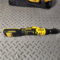 Houston Location AS-IS DEWALT 20-Volt Lithium-Ion Cordless 3/8 in. Ratchet Kit Appears IN GOOD Condition