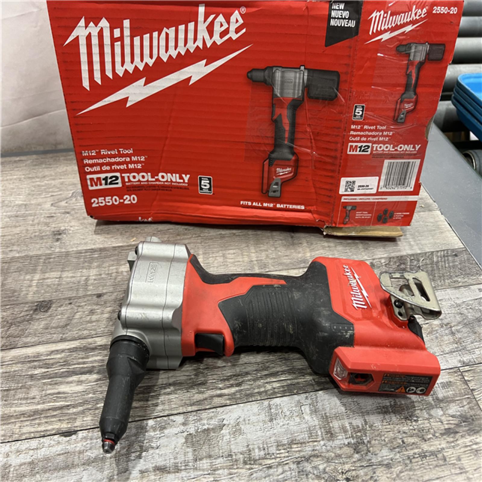 AS-IS MILWAUKEE M12 12-Volt Lithium-Ion Cordless Rivet Tool (Tool-Only)