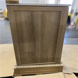 DALLAS LOCATION - Glacier Bay Tobana 42 in. Single Sink Weathered Tan Bath Vanity with White Engineered Marble Top (Assembled)