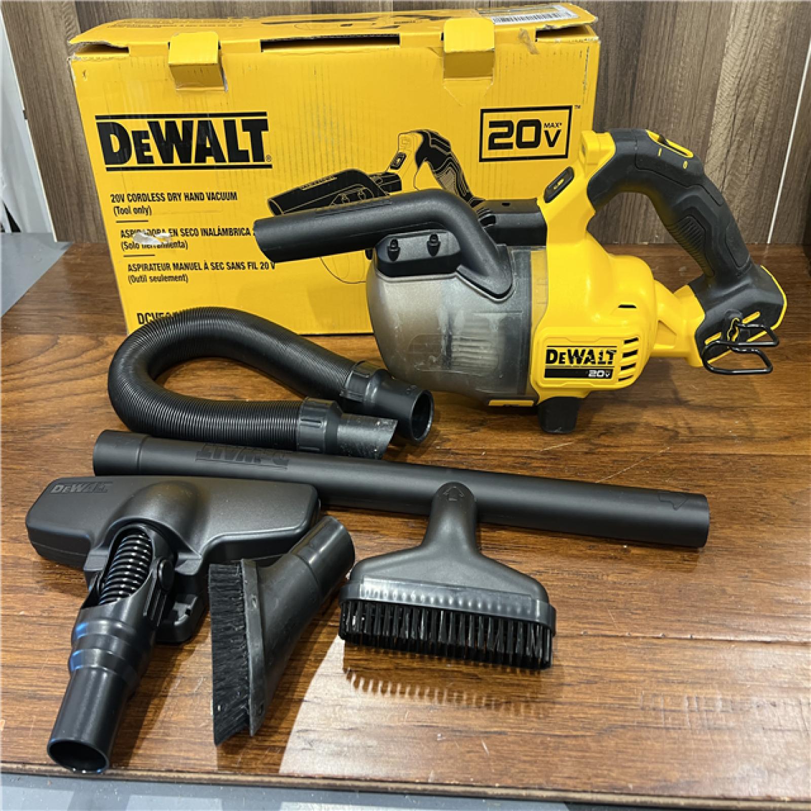 AS-IS DEWALT 20V Lithium-Ion Cordless Dry Hand Vacuum kit  (Tool Only)