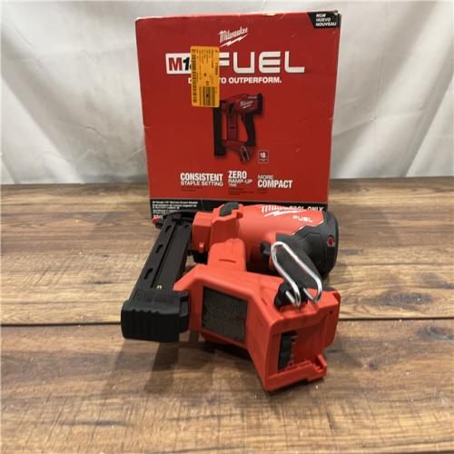 AS-IS MILWAUKEE M18 FUEL 18-Volt Lithium-Ion Brushless Cordless 18-Gauge 1/4 in. Narrow Crown Stapler (Tool-Only)