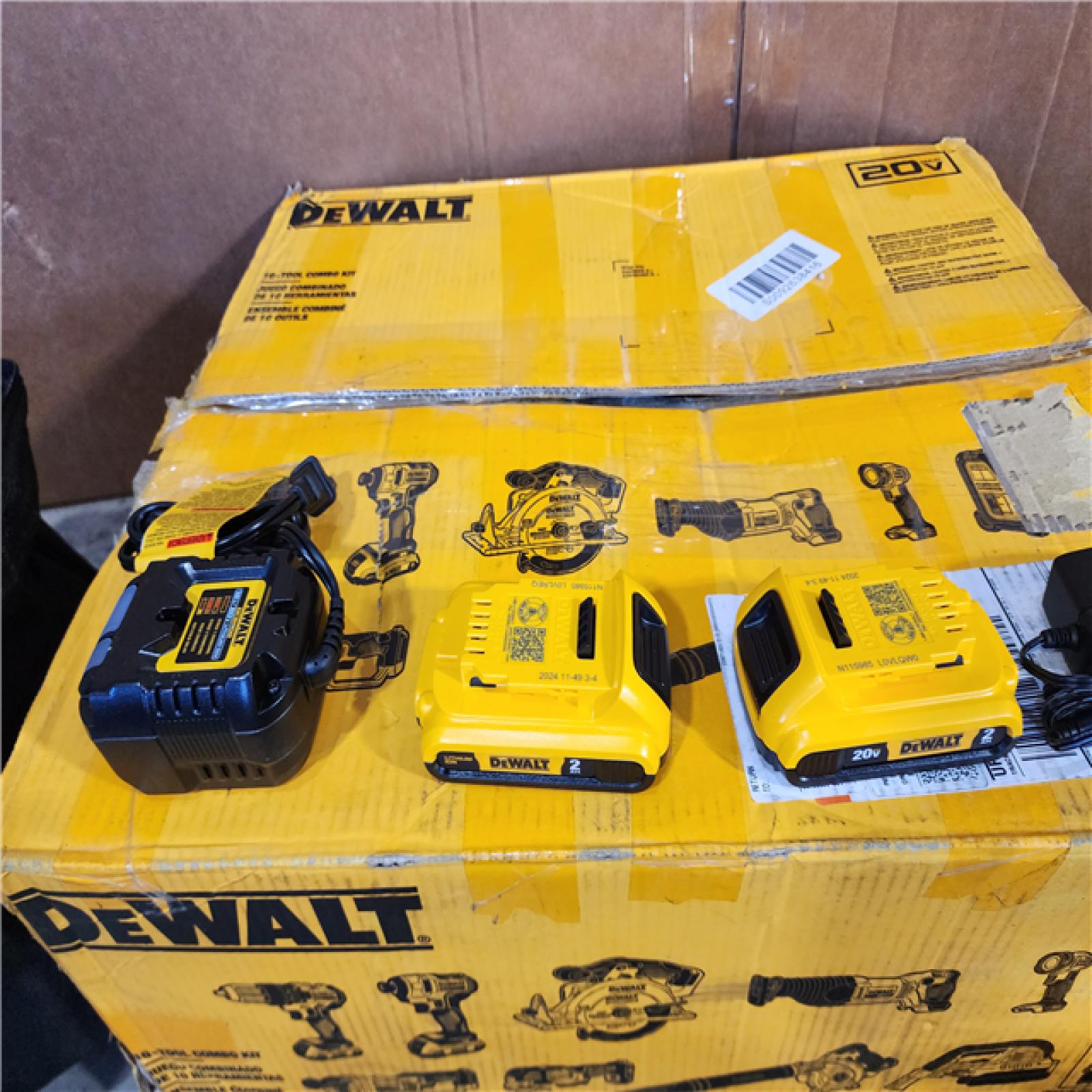 HOUSTON LOCATION - AS-IS (APPEARS LIKE NEW) DEWALT 20-Volt Max Lithium-Ion 10-Tool Cordless Combo Kit with Two 2.0 Ah Batteries, Charger and 2 Bags