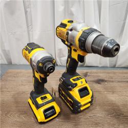 AS-IS DEWALT 20V MAX Cordless Brushless Hammer Drill/Driver 2 Tool Combo Kit with FLEXVOLT ADVANTAGE