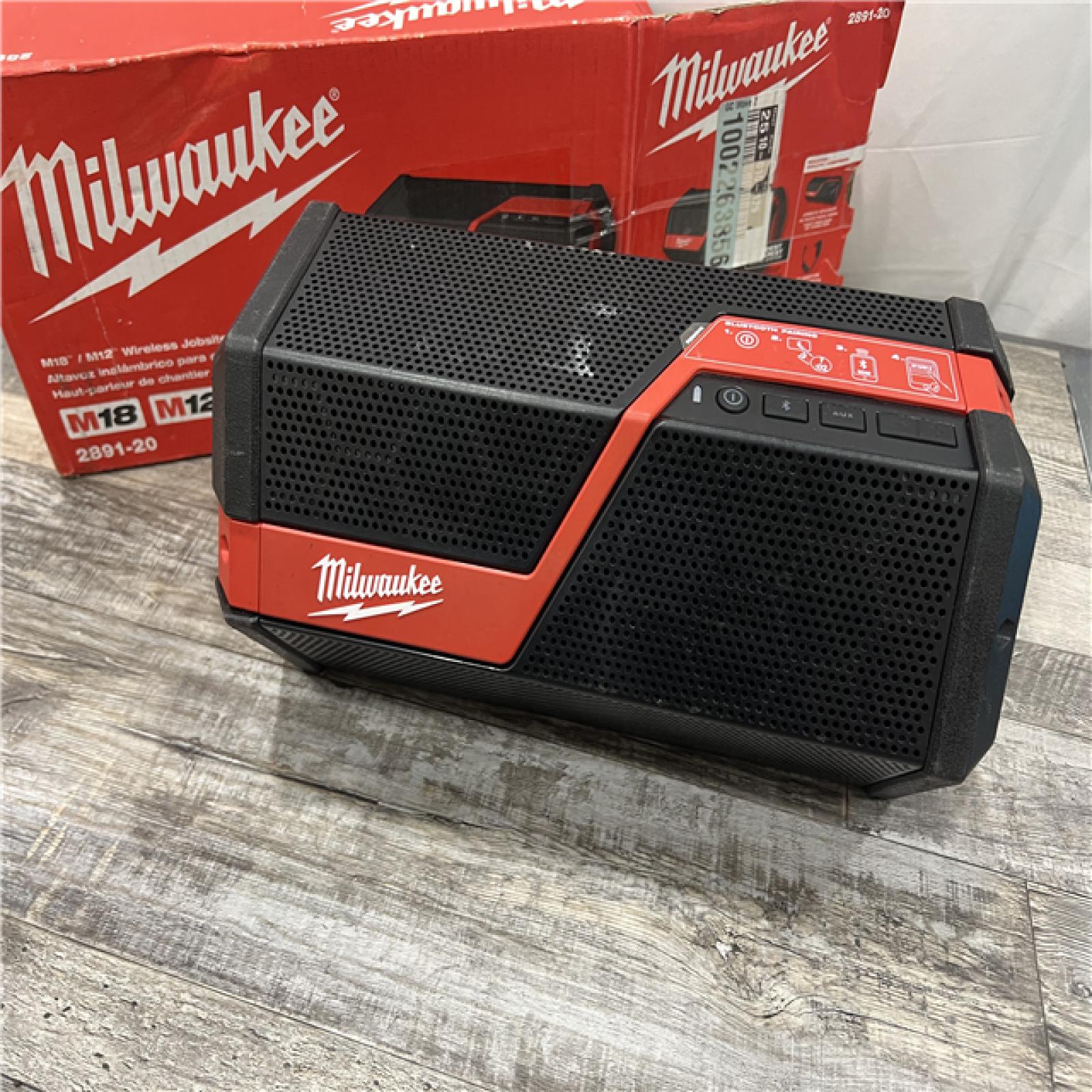 AS-IS Milwaukee M18/M12 Wireless Bluetooth Weather Resistant Jobsite Speaker (Tool Only)