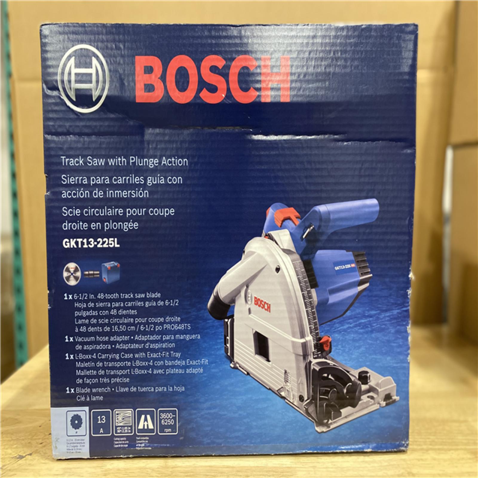 NEW! - Bosch 6-1/2 in. 13 Amp Corded Track Saw with Plunge Action and L-Boxx Carrying Case