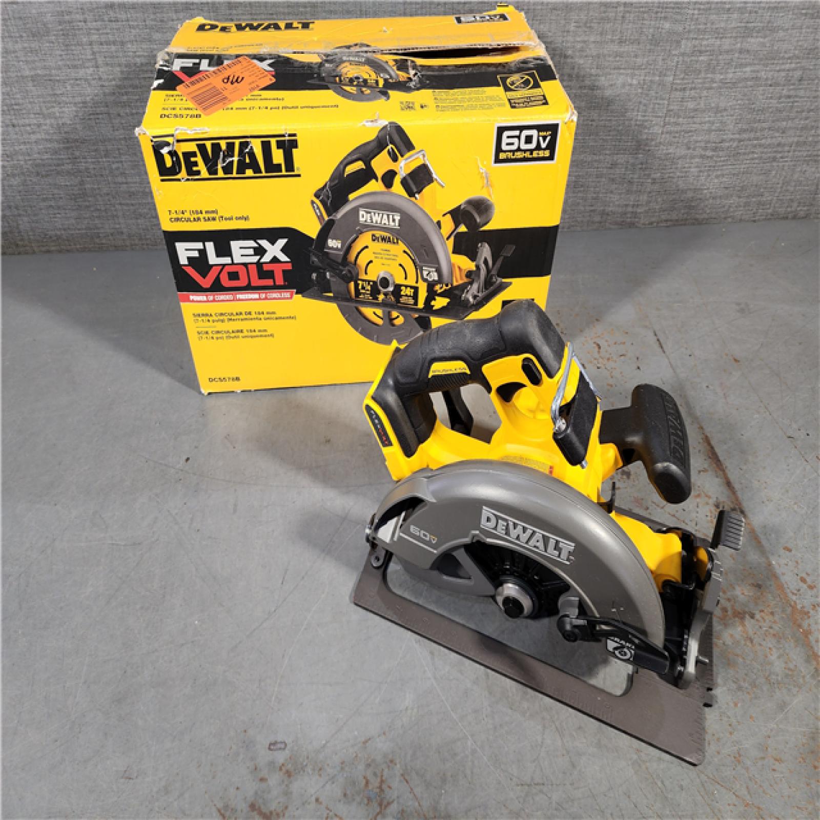 HOUSTON LOCATION - AS-IS DeWALT Flexvolt Max 7-1/4  60V Brushless Circular Saw DCS578B (Bare Tool)