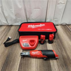 AS IS Milwaukee 2567-22 M12 FUEL Brushless Lithium-Ion 3/8 in. Cordless High Speed Ratchet Kit (2 Ah)