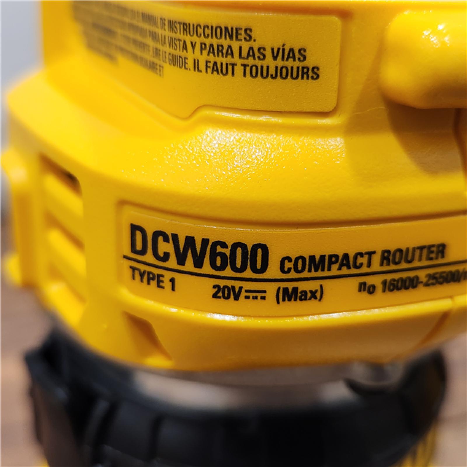 AS-IS Dewalt 20V MAX XR Brushless Cordless Compact Router (Tool Only)