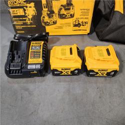 HOUSTON LOCATION - AS-IS (APPEARS LIKE NEW) DEWALT 20V MAX XR Hammer Drill and ATOMIC Impact Driver 2 Tool Cordless Combo Kit with (2) 4.0Ah Batteries, Charger, and Bag