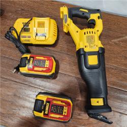 AS-IS DEWALT FLEXVOLT 60-Volt MAX Cordless Brushless Reciprocating Saw with (2) FLEXVOLT 9.0Ah Batteries