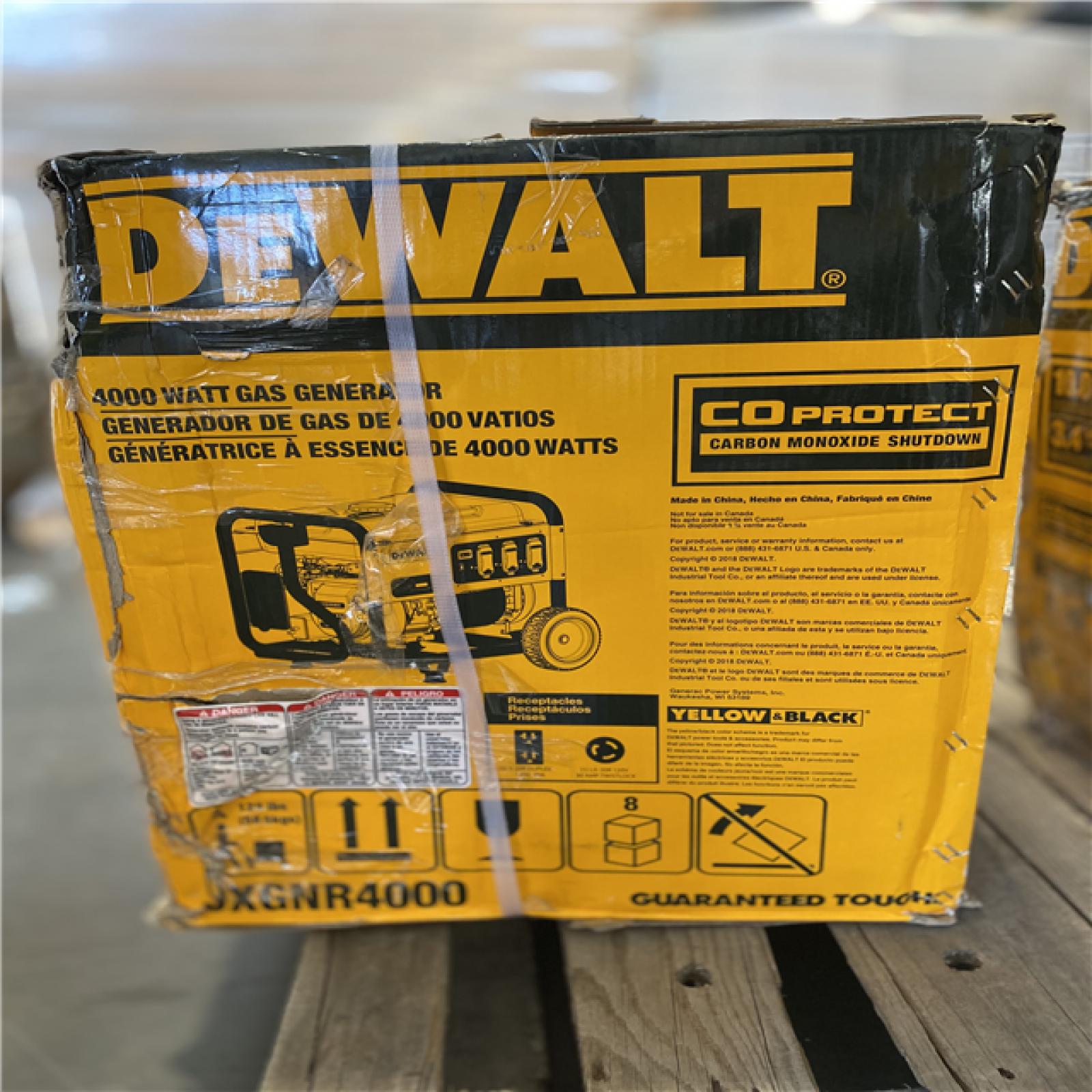 DALLAS LOCATION - DEWALT 4000-Watt Manual Start Gas-Powered Portable Generator with Premium Engine, Covered Outlets and CO Protect