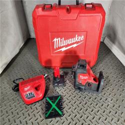 HOUSTON LOCATION - AS-IS Milwaukee-3632-21 M12 Green Beam Laser 360Â° 3-Plane Kit