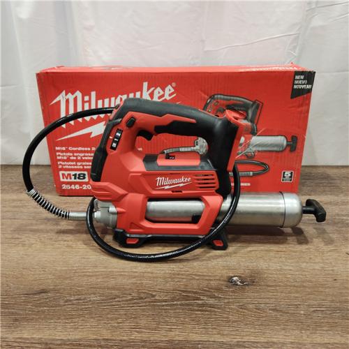 AS-IS Milwaukee Tool 10,000 PSI 14 Oz Battery-Operated Grease Gun - 48 Flexible Hose, 31 Strokes/oz | Part #2646-20
