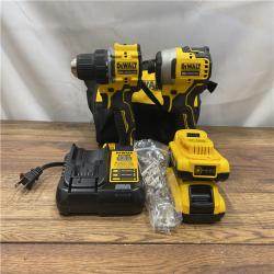 AS-IS DEWALT ATOMIC 20-Volt MAX Lithium-Ion Cordless Combo Kit (2-Tool) with (2) 2.0Ah Batteries, Charger and Bag